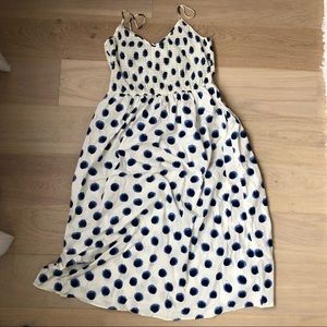 Spaghetti strap summer dress polka dots